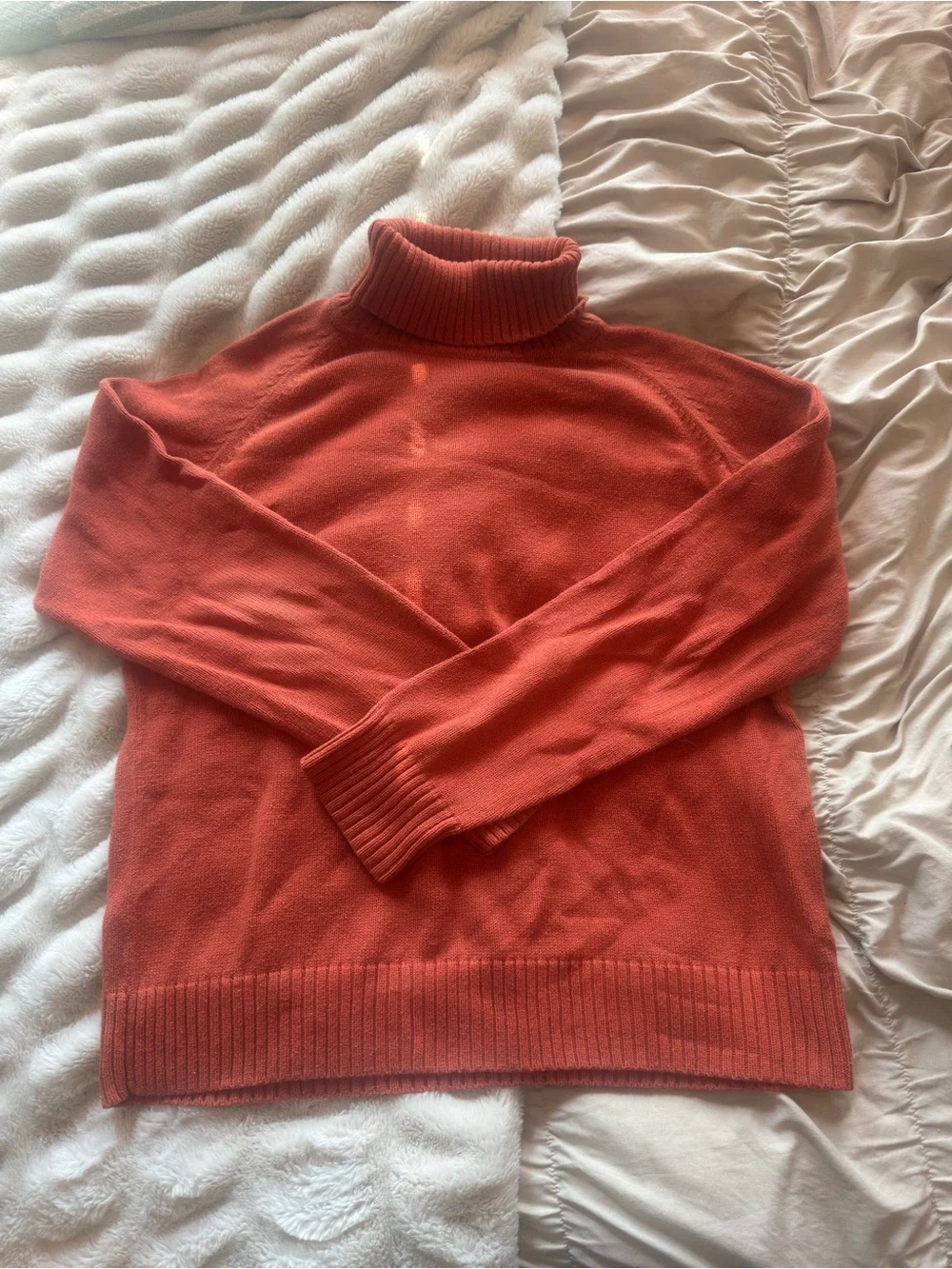 JEANNE PIERRE Orange Turtleneck Sweater